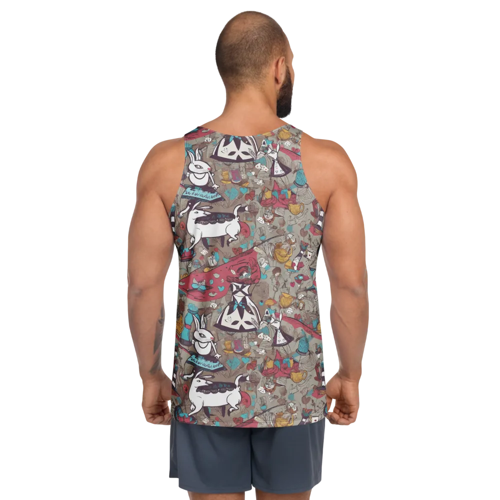 Velvet Rabbit Riddle on Men's Tank Top — Back