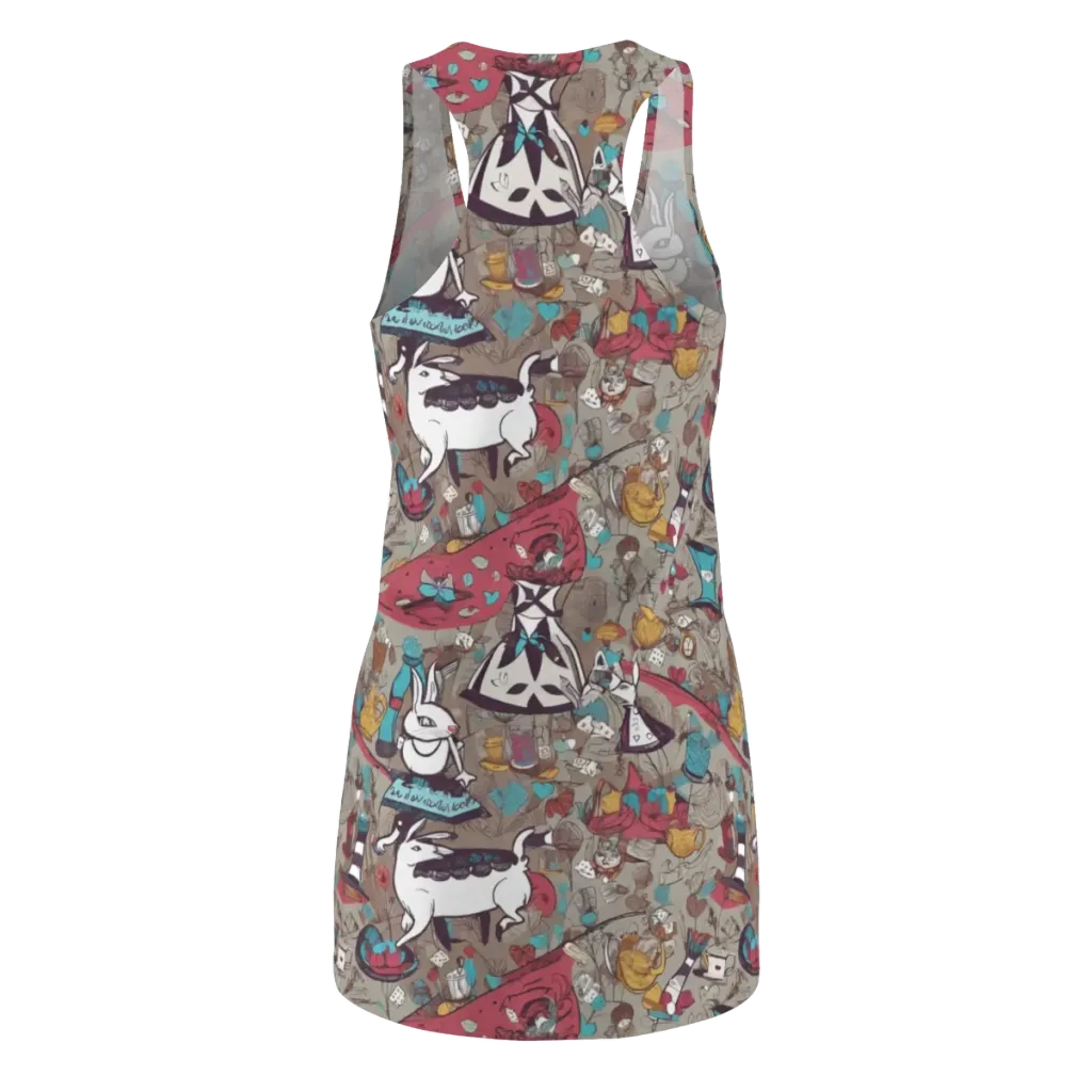 Velvet Rabbit Riddle on Racerback Dress — Back