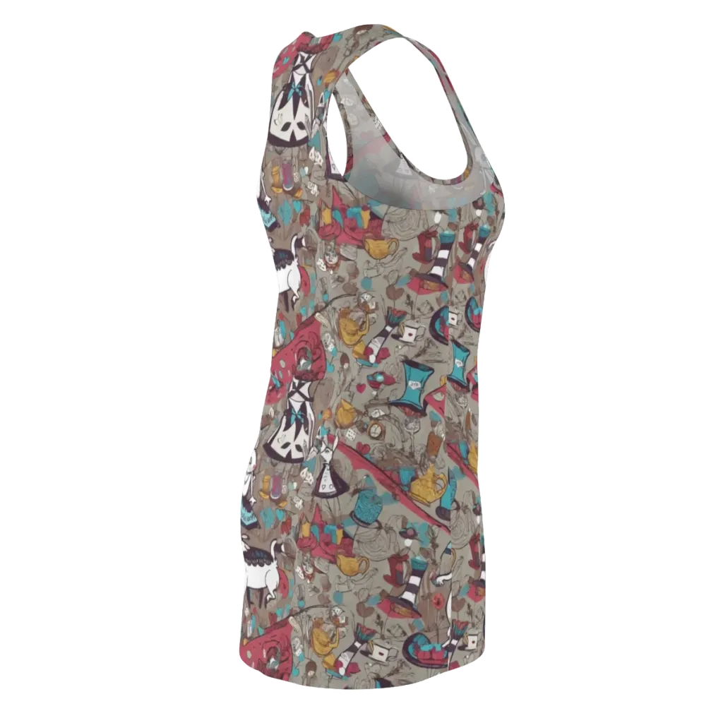 Velvet Rabbit Riddle on Racerback Dress — Back Side