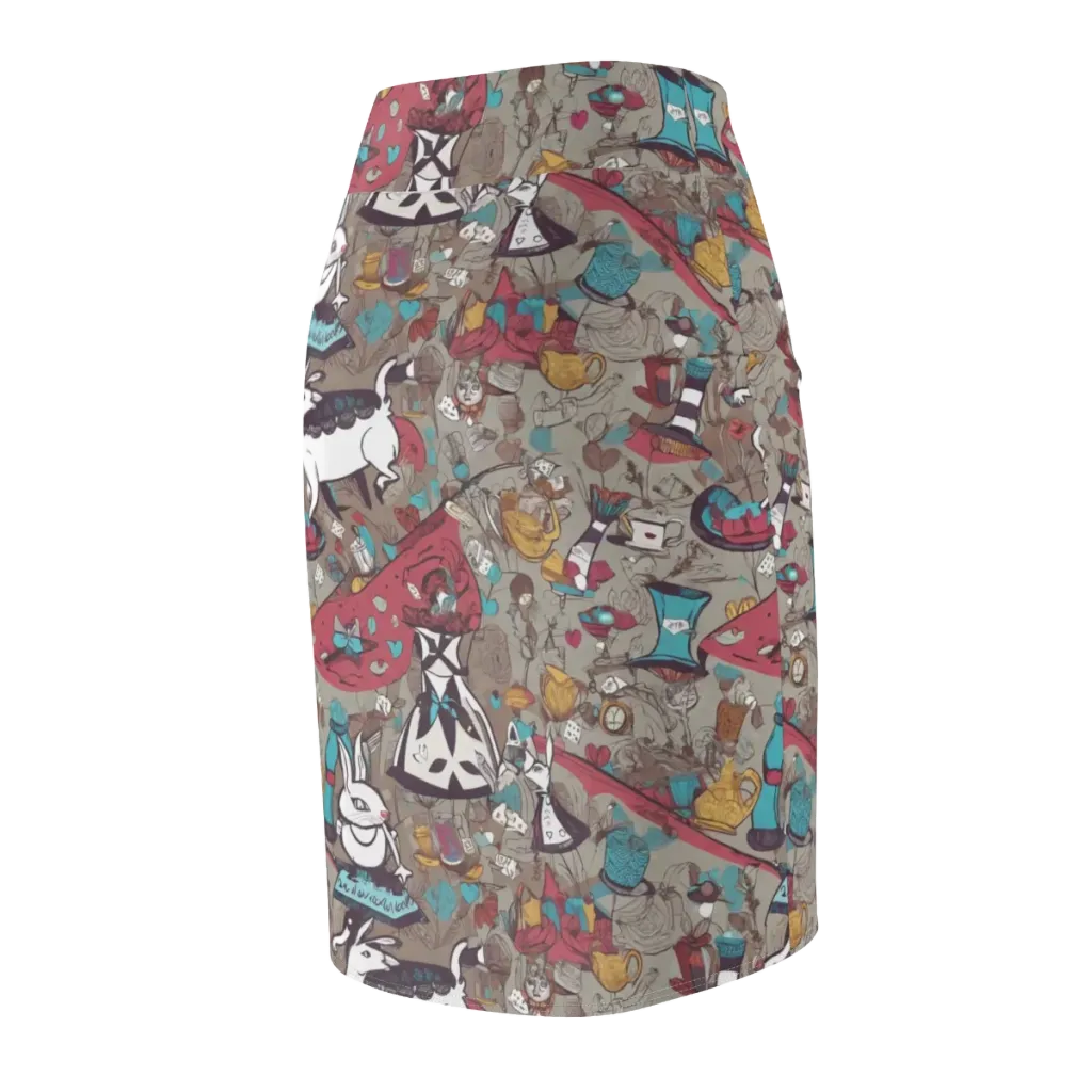 Velvet Rabbit Riddle on Pencil Skirt — Back Side