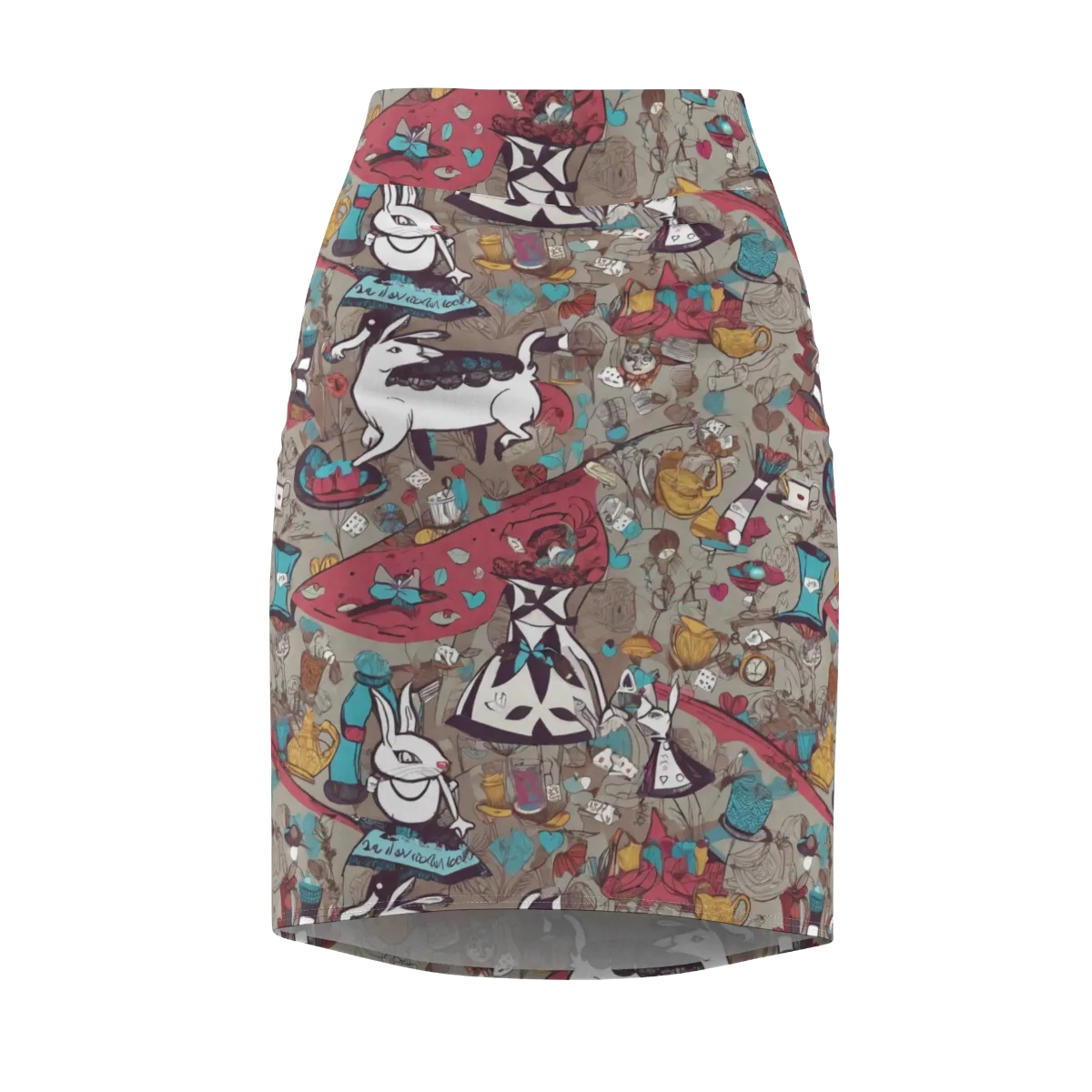 Velvet Rabbit Riddle on Pencil Skirt — Front