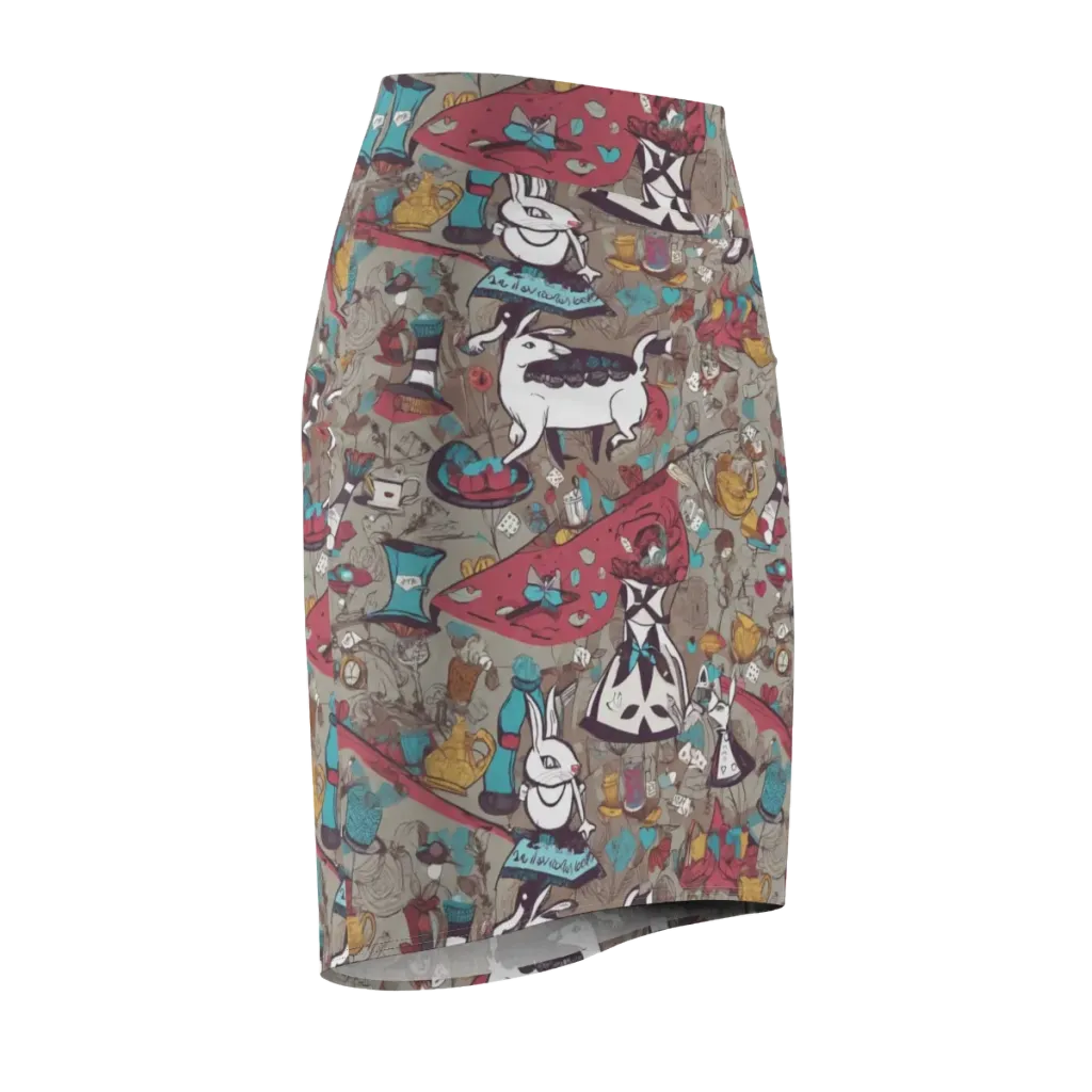 Velvet Rabbit Riddle on Pencil Skirt — Front Side