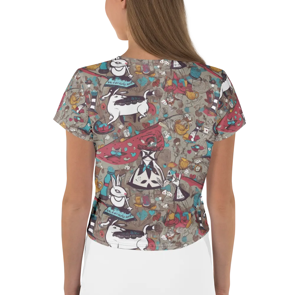 Velvet Rabbit Riddle on Crop Tee — Back