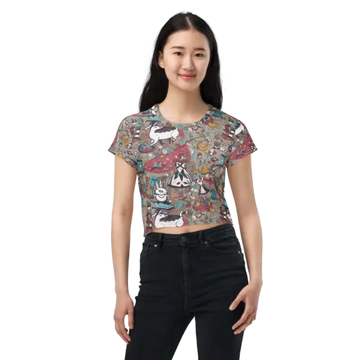 Velvet Rabbit Riddle on a Crop Tee