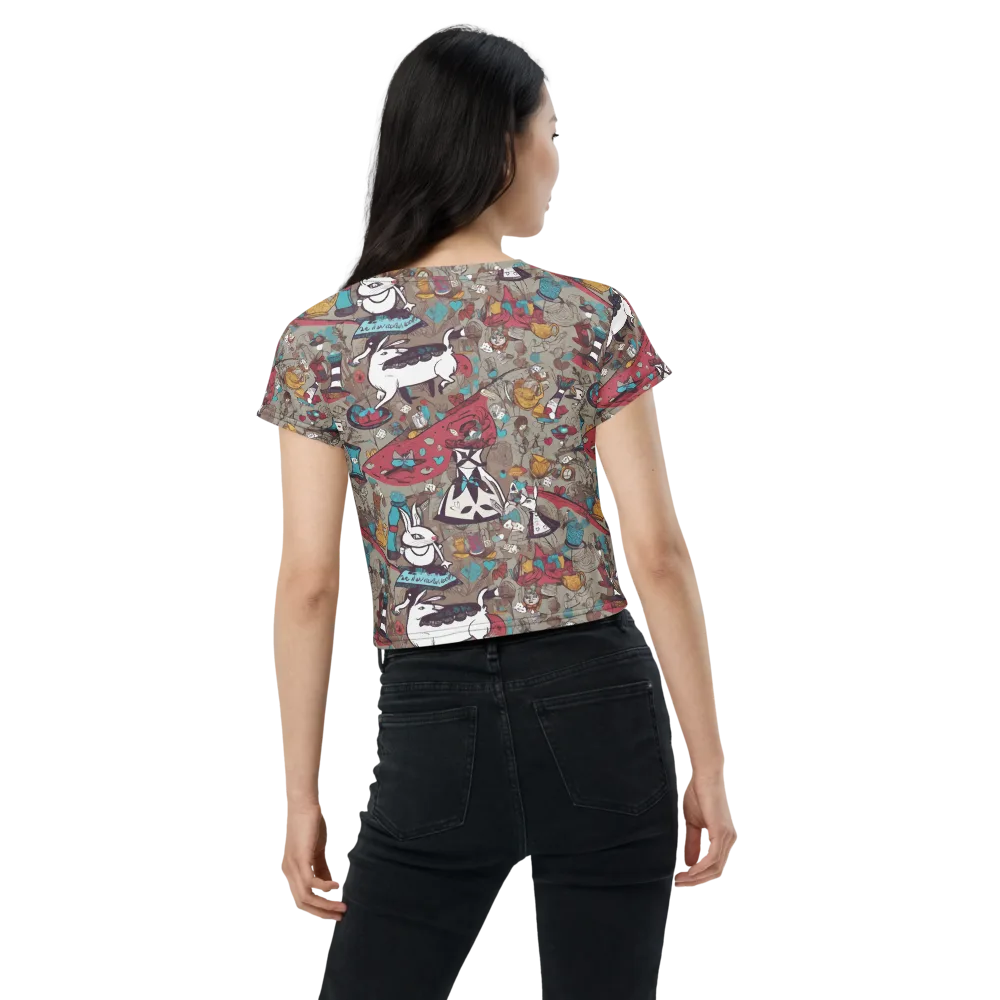 Velvet Rabbit Riddle on Crop Tee — Back