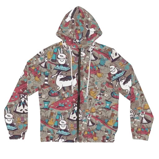 Velvet Rabbit Riddle on a Women's Full-Zip Hoodie