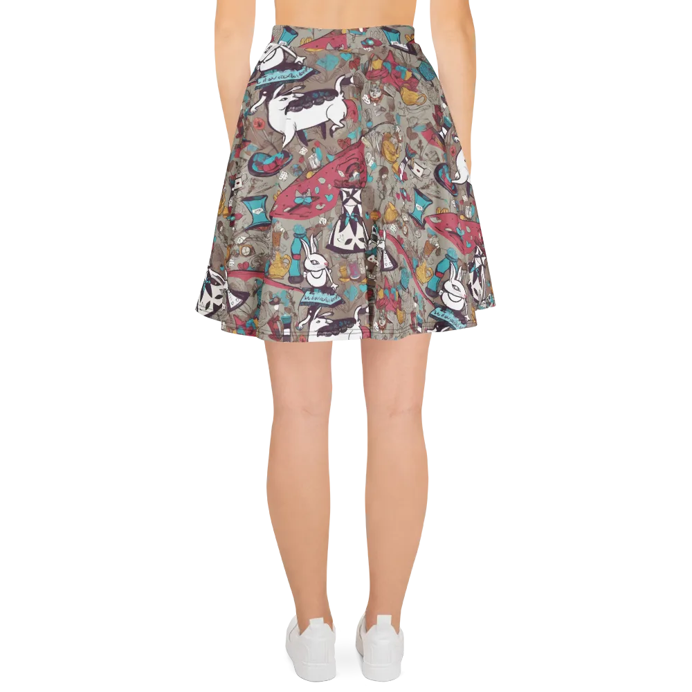 Velvet Rabbit Riddle on Skater Skirt — Back
