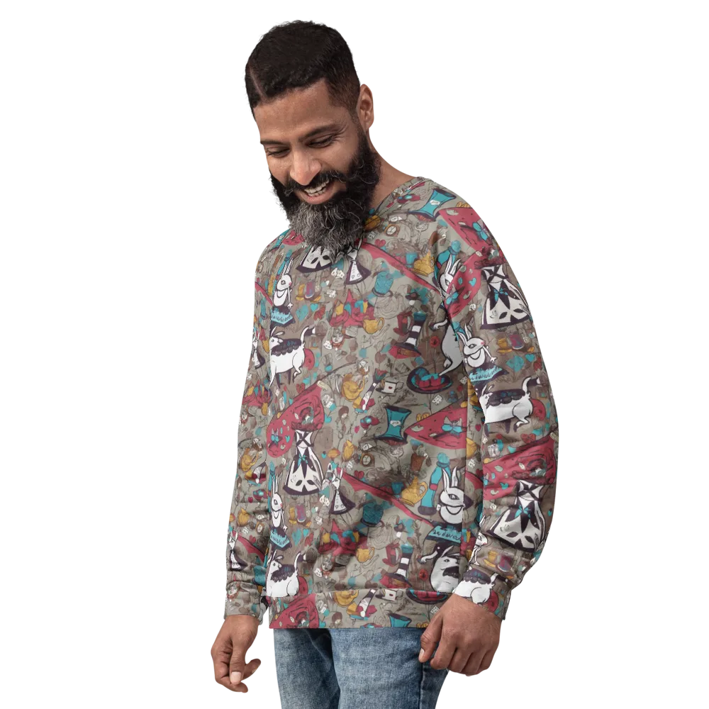 Velvet Rabbit Riddle on Sweatshirt — Left Front