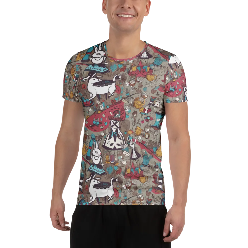 Velvet Rabbit Riddle on Men's Athletic T-Shirt — Front