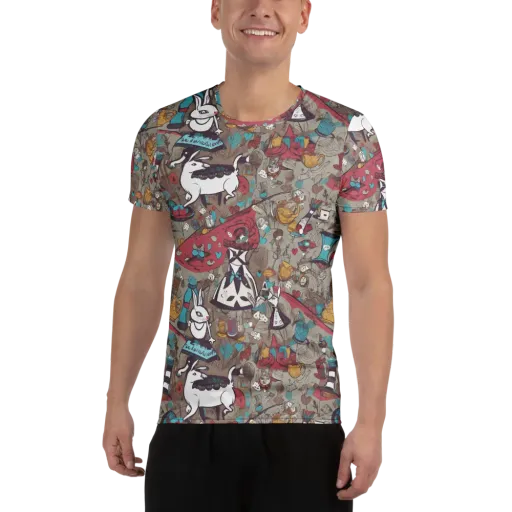 Velvet Rabbit Riddle on a Men's Athletic T-Shirt