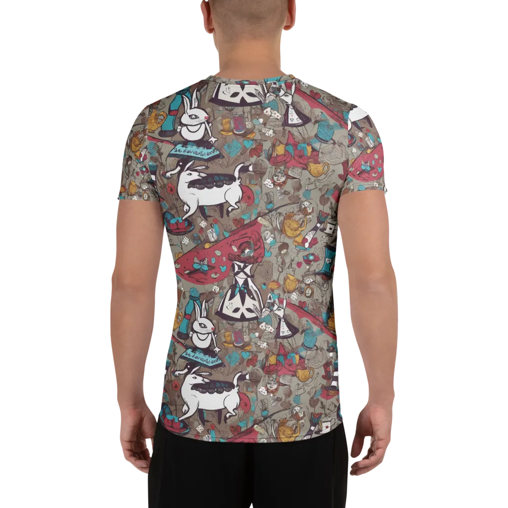 Velvet Rabbit Riddle on Men's Athletic T-Shirt — Back