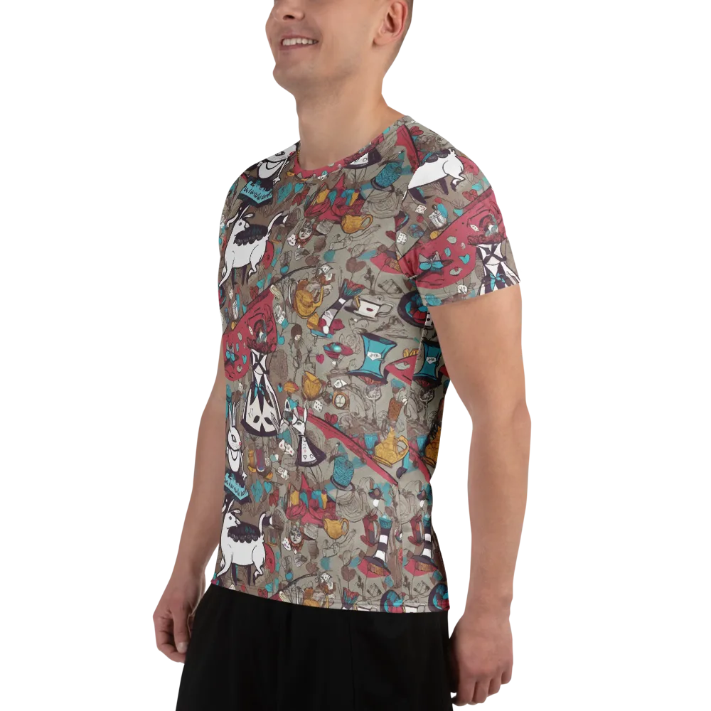 Velvet Rabbit Riddle on Men's Athletic T-Shirt — Left