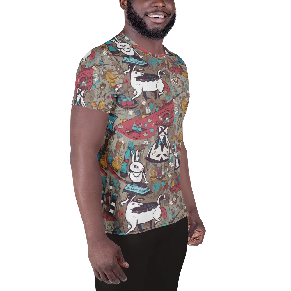 Velvet Rabbit Riddle on Men's Athletic T-Shirt — Right