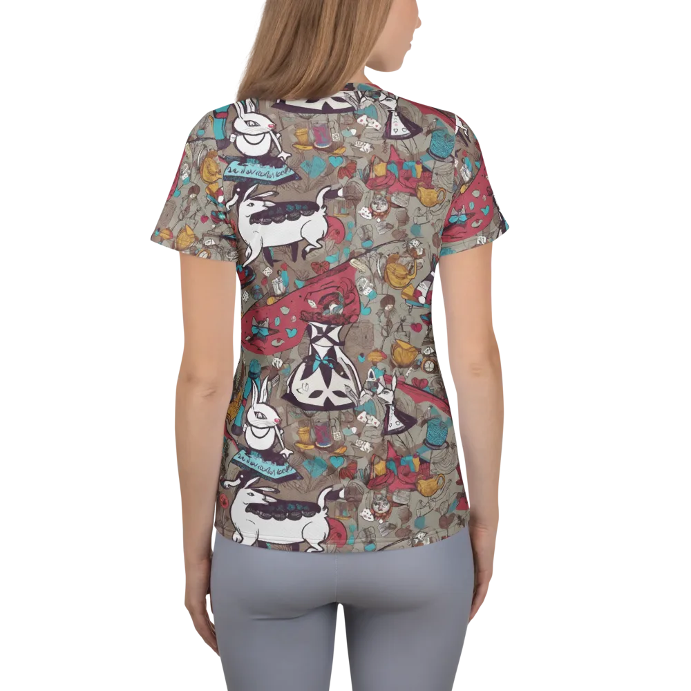 Velvet Rabbit Riddle on Women's Athletic T-Shirt — Back