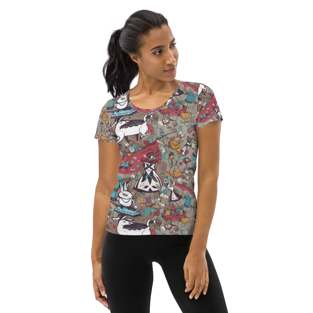 Velvet Rabbit Riddle on Women's Athletic T-Shirt — Front