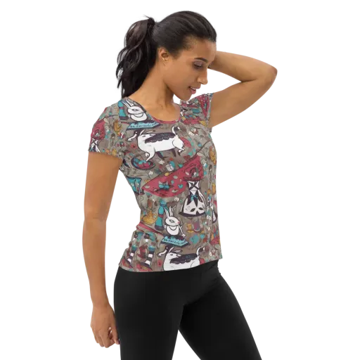 Velvet Rabbit Riddle on a Women's Athletic T-Shirt