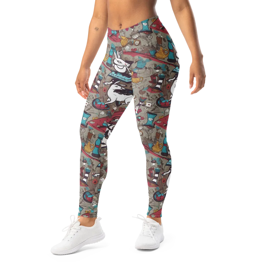 Velvet Rabbit Riddle on Leggings — Left Front
