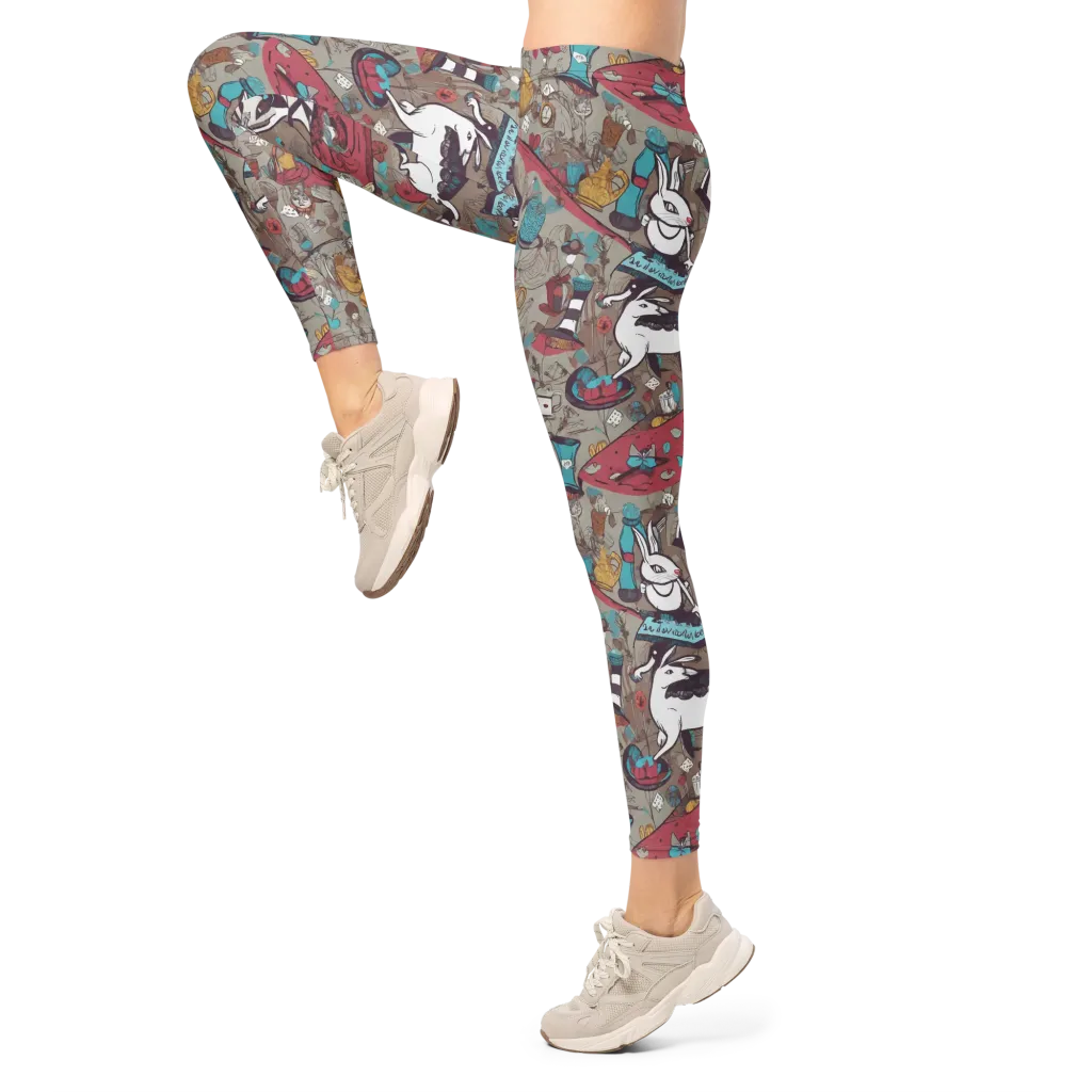 Velvet Rabbit Riddle on Leggings — Left