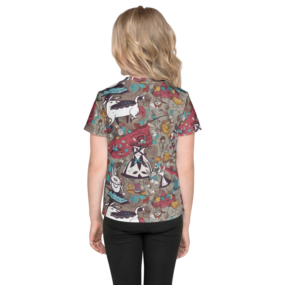 Velvet Rabbit Riddle on Kids Crew Neck T-Shirt — Back