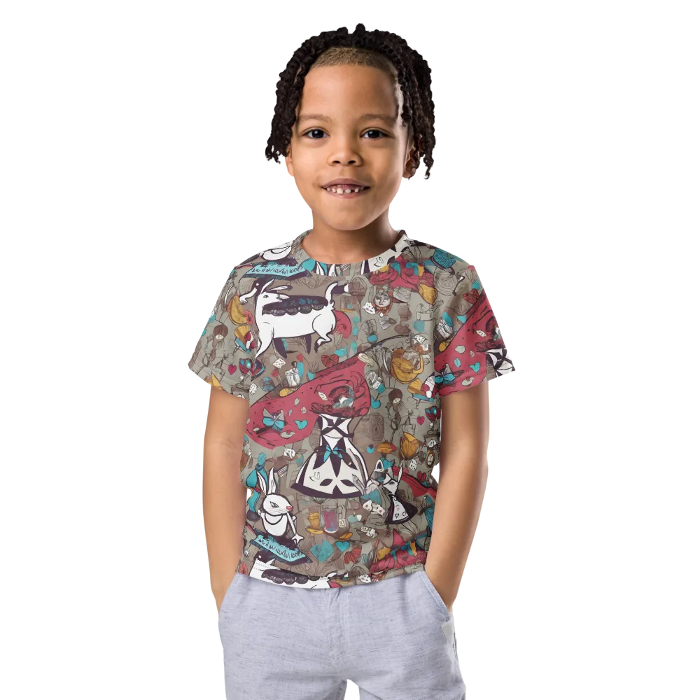 Velvet Rabbit Riddle on Kids Crew Neck T-Shirt — Front