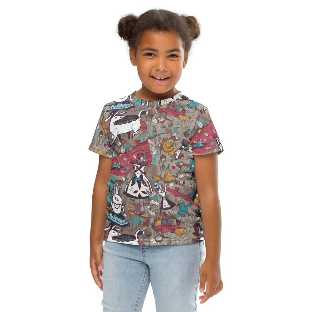 Velvet Rabbit Riddle on Kids Crew Neck T-Shirt — Front