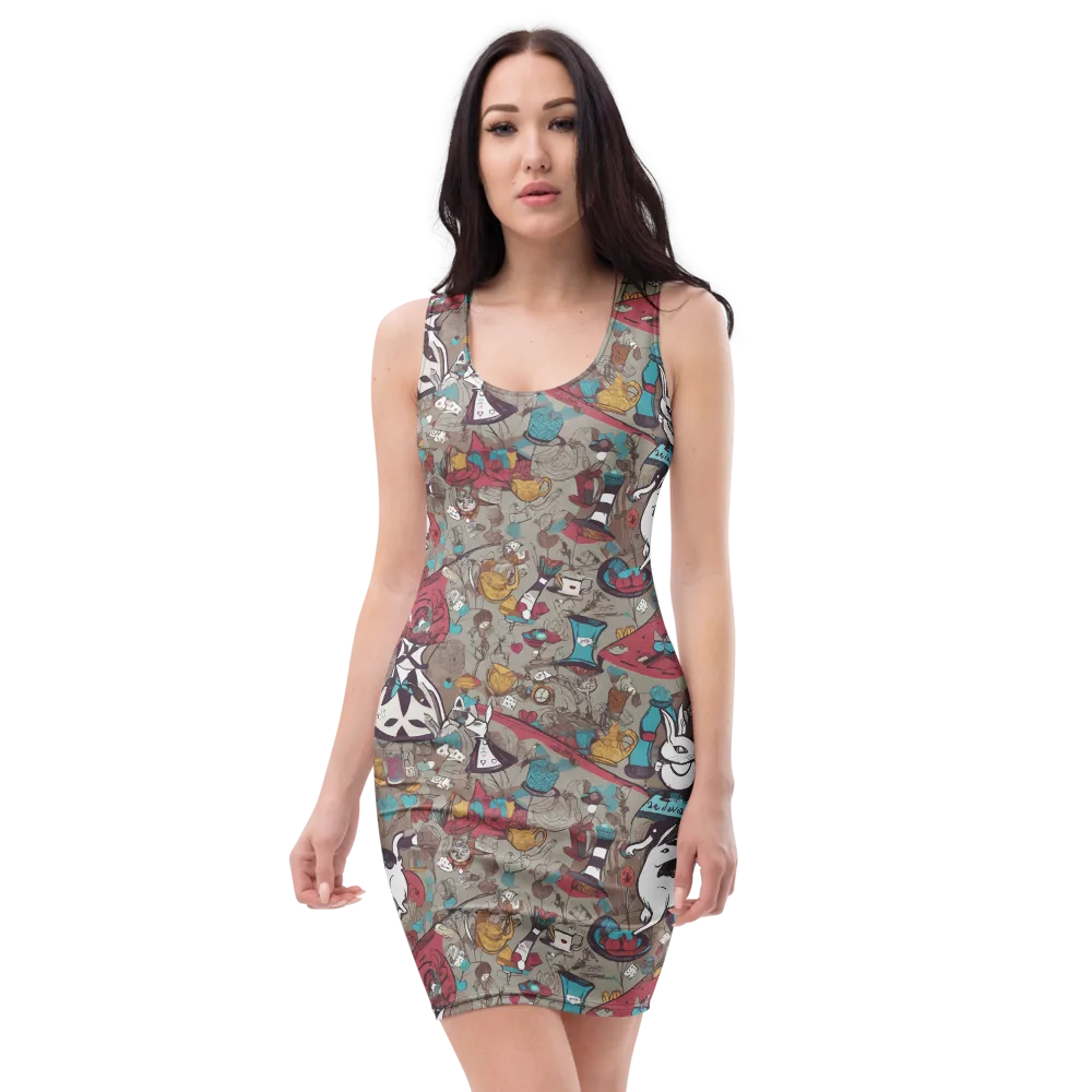 Velvet Rabbit Riddle on Bodycon Dress — Front