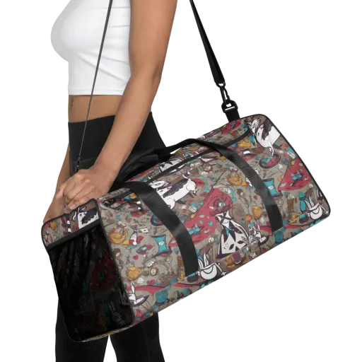 Velvet Rabbit Riddle on a Duffle Bag