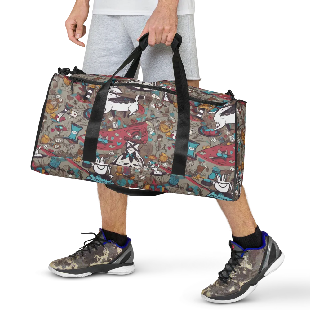 Velvet Rabbit Riddle on Duffle Bag — Front