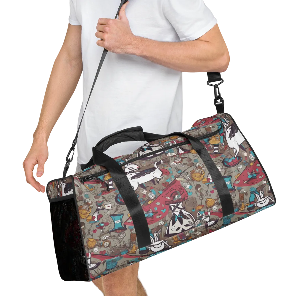 Velvet Rabbit Riddle on Duffle Bag — Right Front