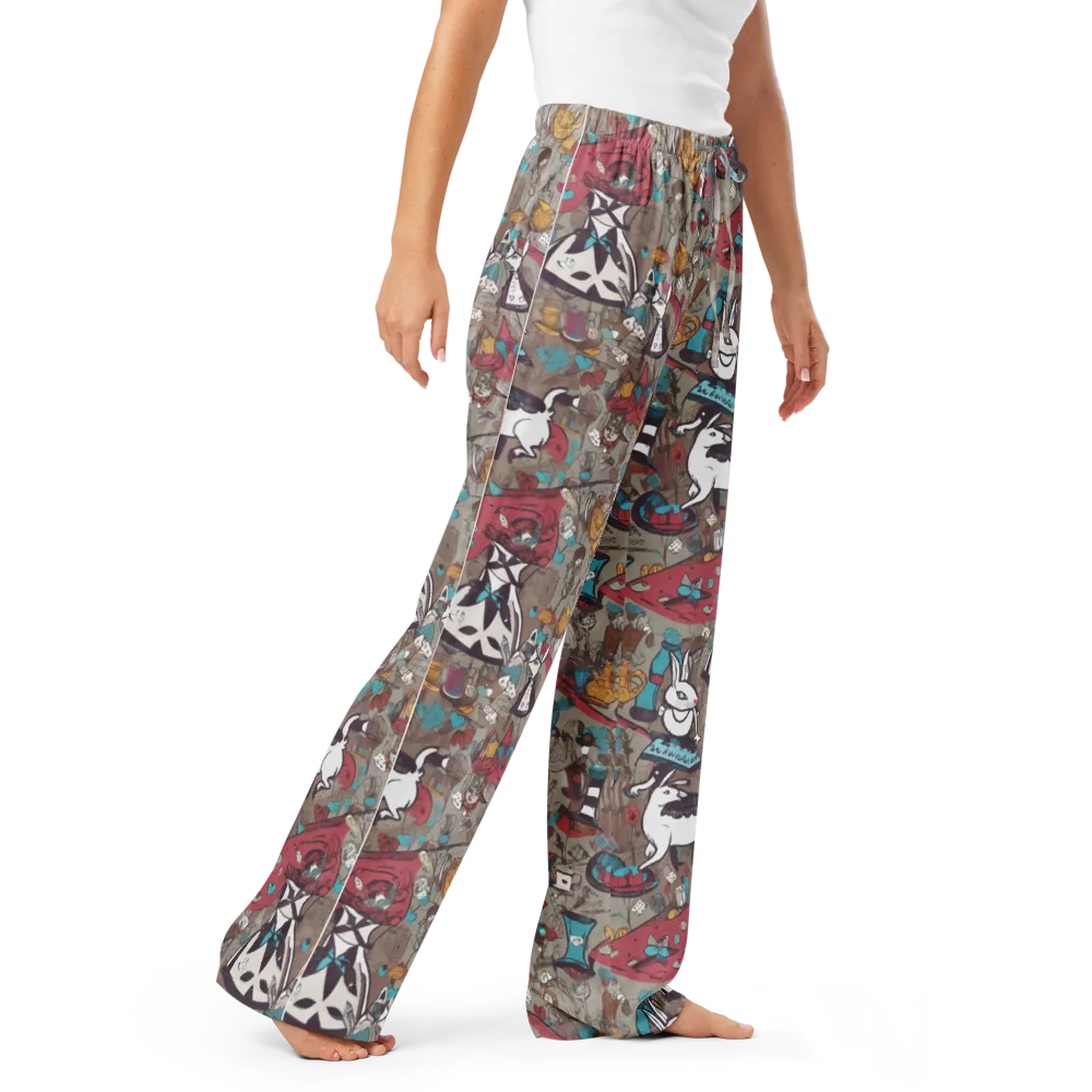 Velvet Rabbit Riddle on Women's Pajama Pants — Right Front