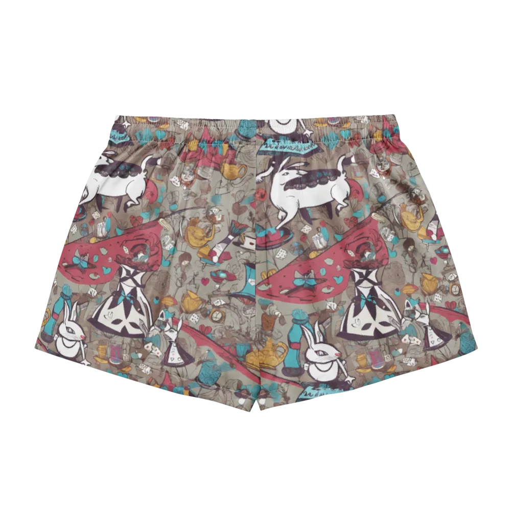 Velvet Rabbit Riddle on Women's Pajama Shorts — Back