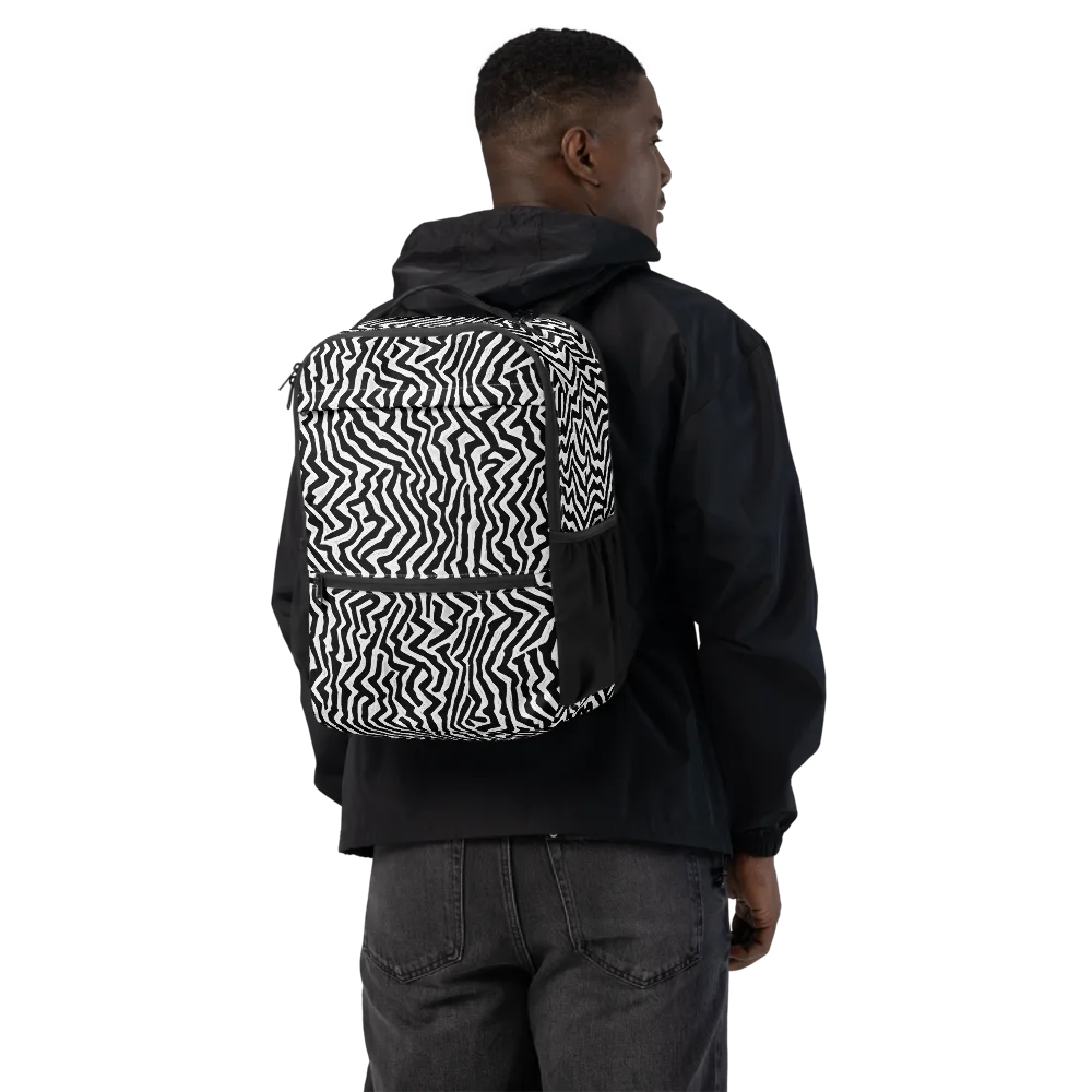 Static Swirl on Utility Backpack — Back