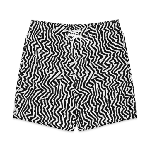 Static Swirl on a Men's Board Shorts