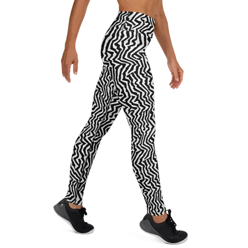 Static Swirl on a Yoga Leggings