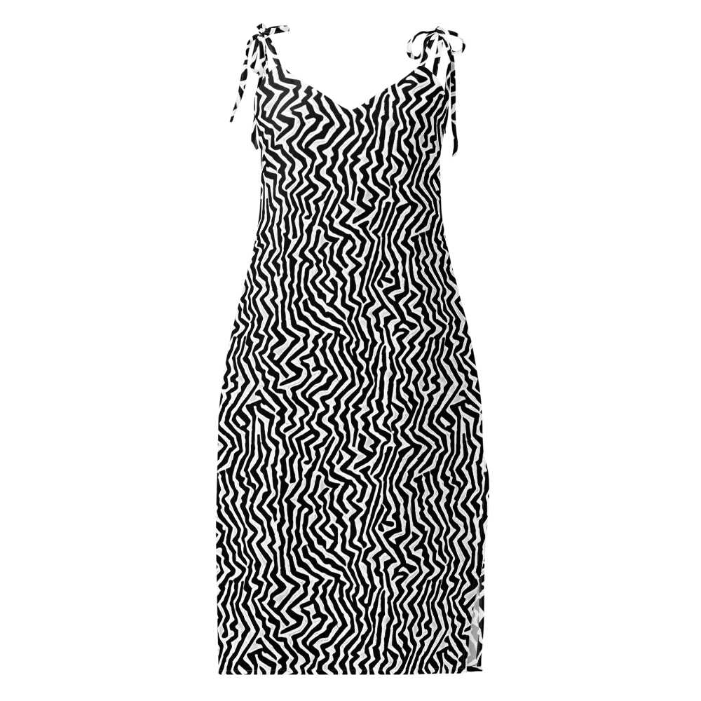 Static Swirl on Slip Dress — Front