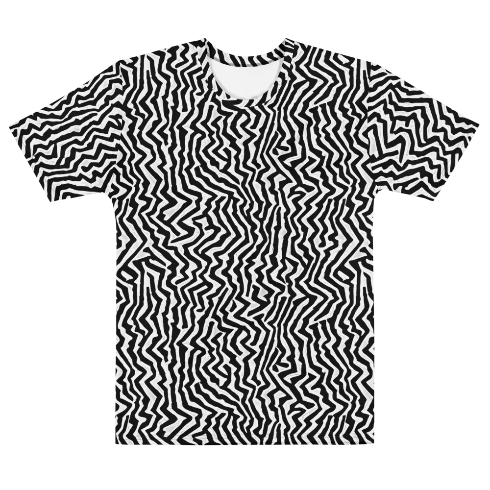 Static Swirl on Men's Cotton Crew Neck T-Shirt — Front