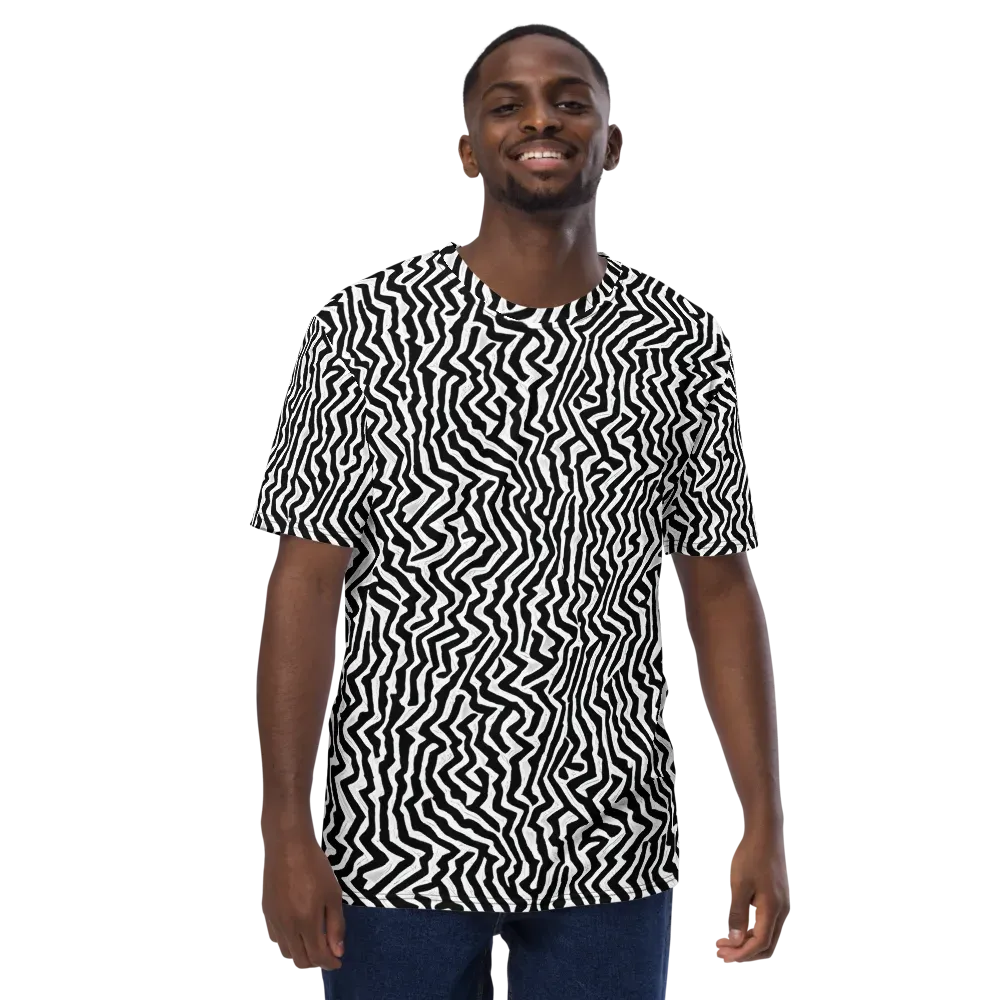 Static Swirl on Men's Crew Neck T-Shirt — Front