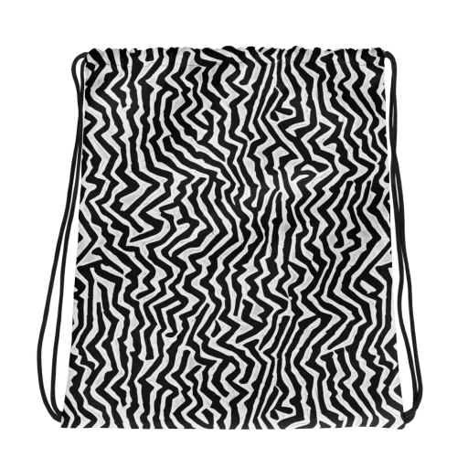 Static Swirl on a Drawstring Bag