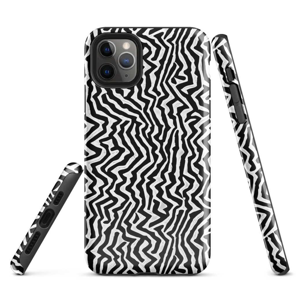 Static Swirl on Tough Case for iPhone® — Front