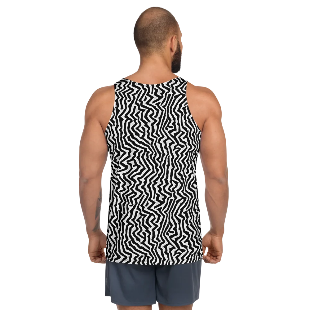 Static Swirl on Men's Tank Top — Back