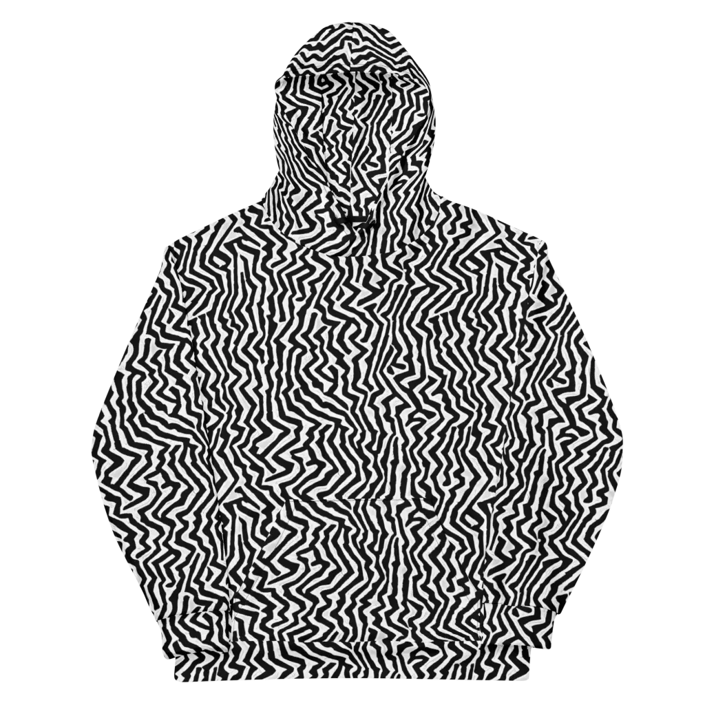 Static Swirl on Cotton Hoodie — Front