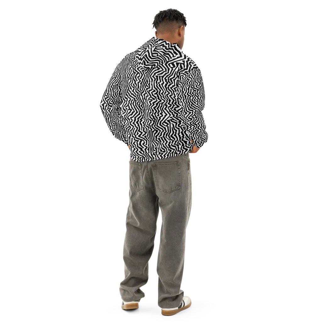 Static Swirl on Cotton Hoodie — Back