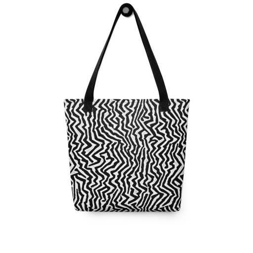 Static Swirl on a Tote Bag