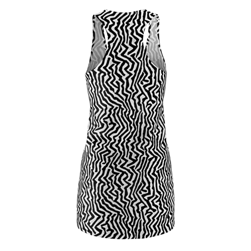 Static Swirl on Racerback Dress — Back