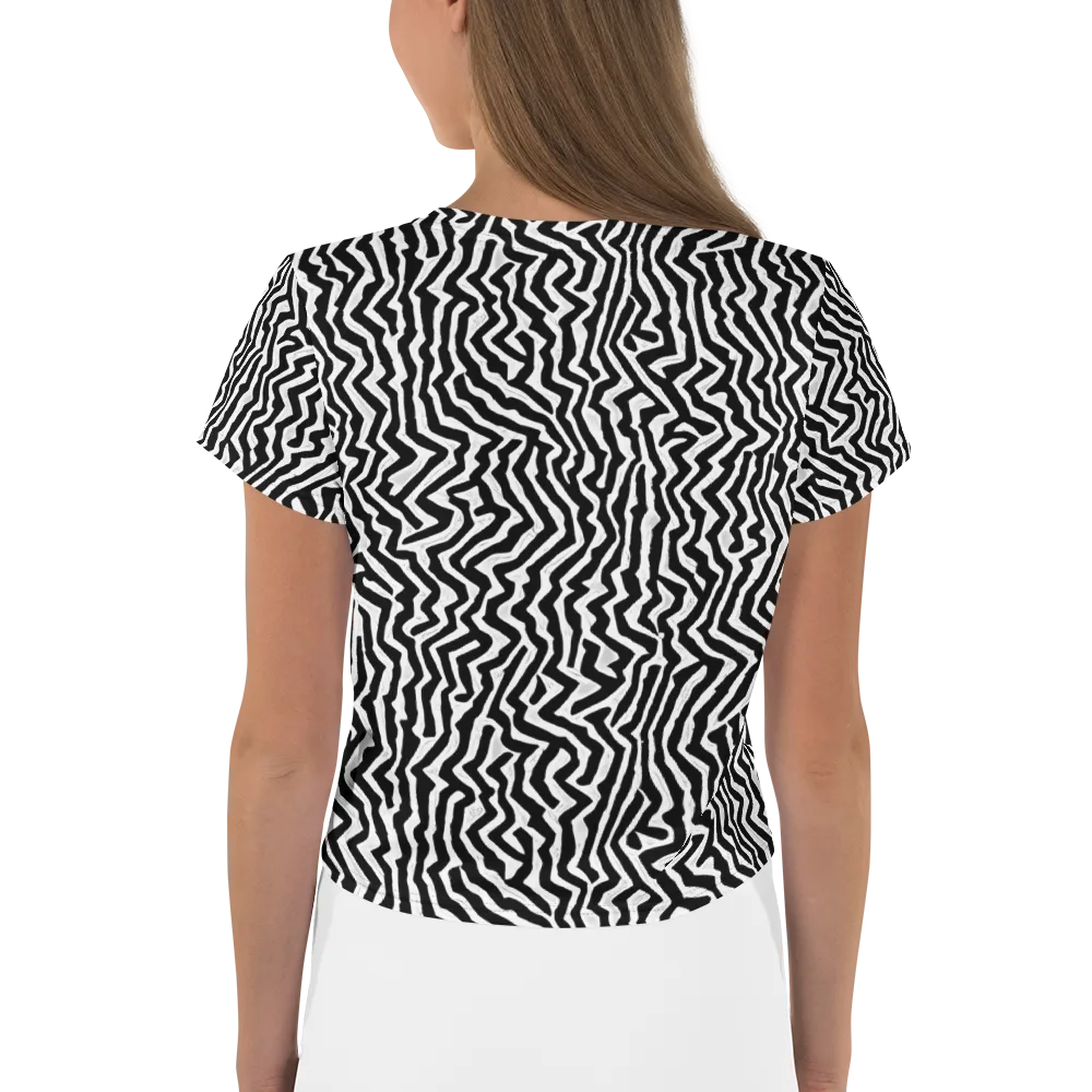 Static Swirl on Crop Tee — Back