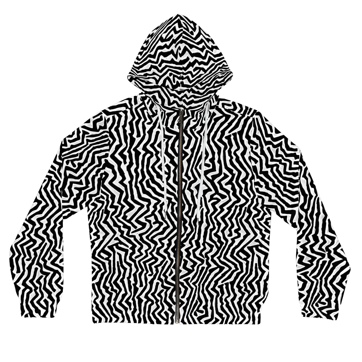 Static Swirl on Women's Full-Zip Hoodie — Front