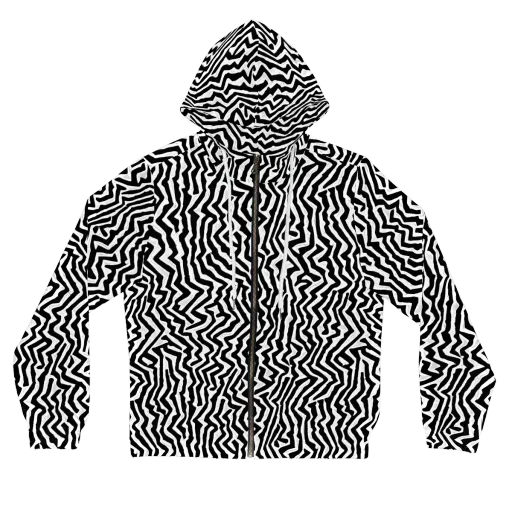 Static Swirl on a Women's Full-Zip Hoodie
