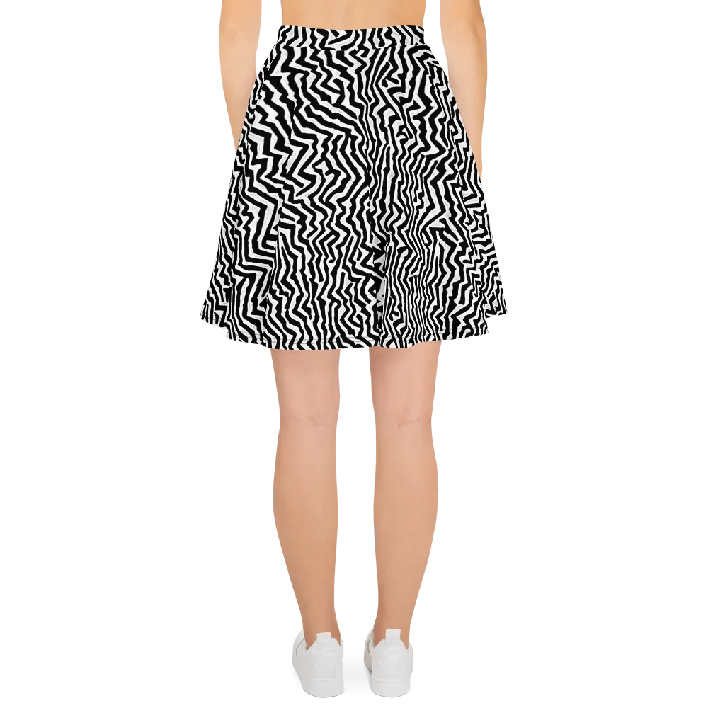 Static Swirl on Skater Skirt — Back