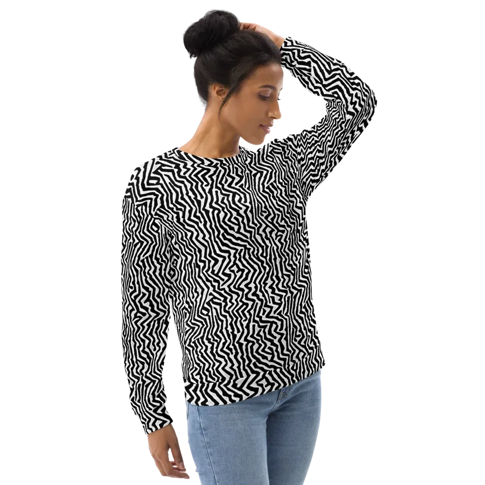 Static Swirl on Sweatshirt — Right Front