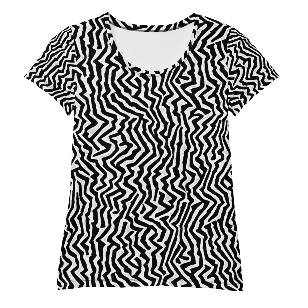 Static Swirl on Women's Athletic T-Shirt — Front